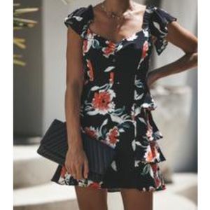 Vici Collection - Navy Floral dress - sz Small